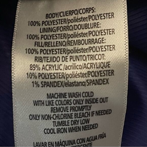 Calvin Klein Cobalt Blue & Black GorpCore Quilted Zippered Vest NWT Size L - Picture 9 of 12